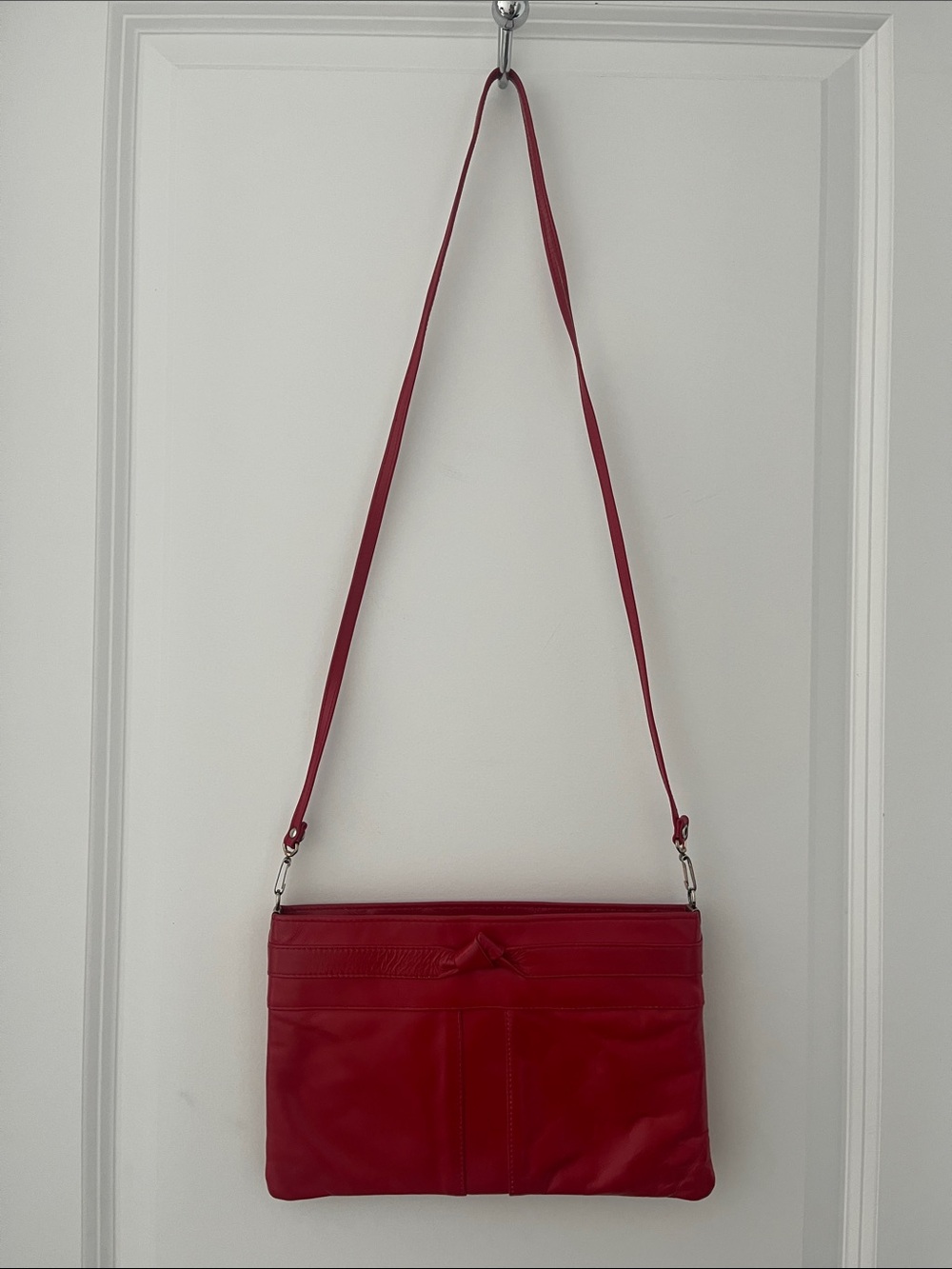 Karnig Mann Vintage Red Leather Crossbody Bag